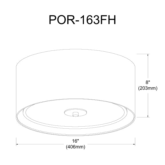 Porscha 3 Light Incand Flush Mount