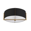 Preston 3 Light Incandescent Aged Brass Semi-Flush Mount