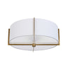 Preston 3 Light Incandescent Aged Brass Semi-Flush Mount