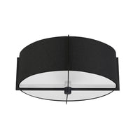 Preston 3 Light Incandescent Matte Black Semi-Flush Mount