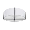 Preston 3 Light Incandescent Matte Black Semi-Flush Mount