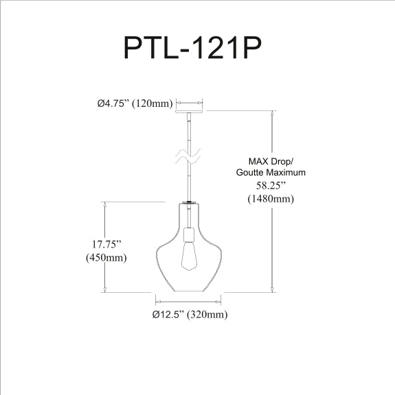Petalite 1 Light 12.5 inch Incandescent Pendant