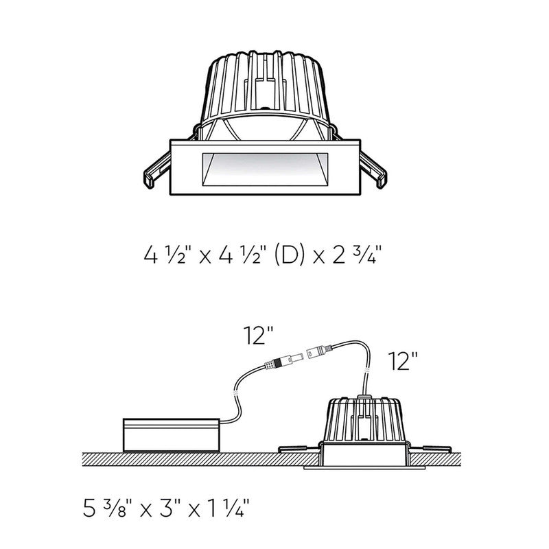 Dals 4" Square Regressed Downlight