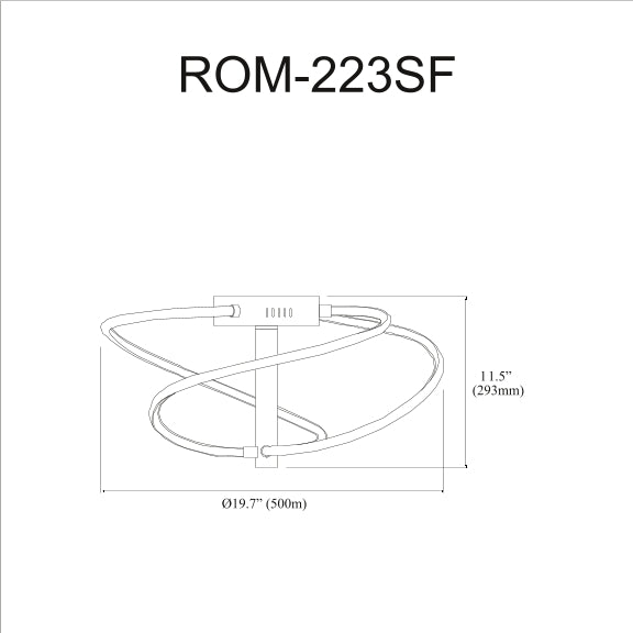 Romy 24W Semi-Flush Mount