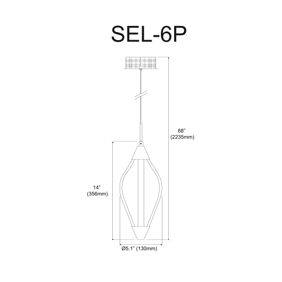 Selene 15W 5 inch Led Pendant