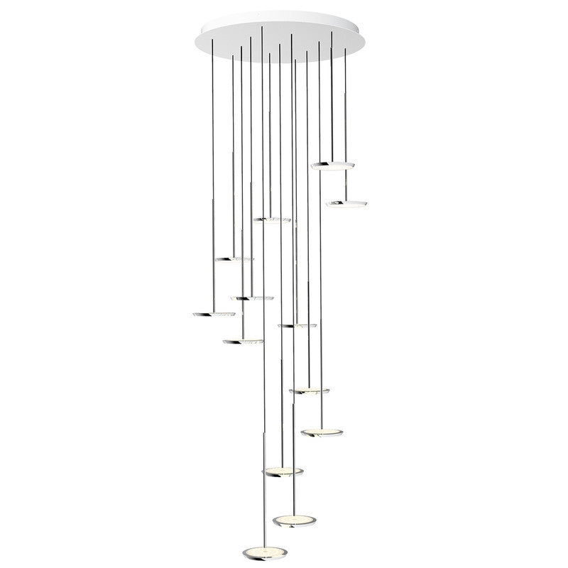 SKY Chandelier 13" Includes Solo Pendants with 26” White Canopy
