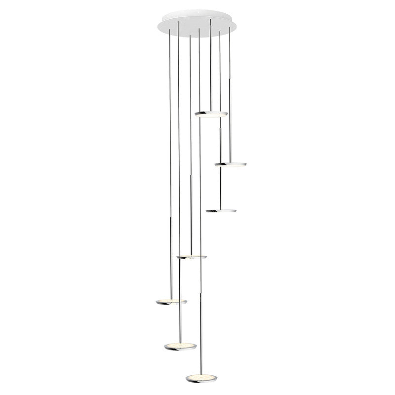 SKY Chandelier 7" Includes Sky Solo Pendants with 17” White Canopy