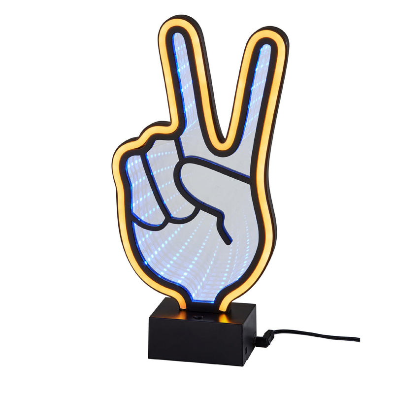 Infinity Neon Peace Sign Table/Wall Lamp