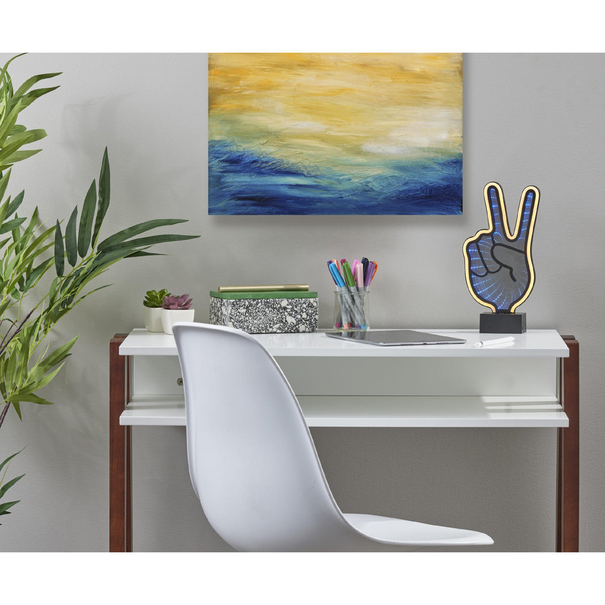 Infinity Neon Peace Sign Table/Wall Lamp