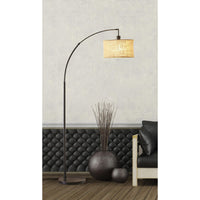 Burlap Arc Lamp