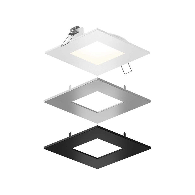 Dals 4" Square Panel Light With Interchangeable Trims