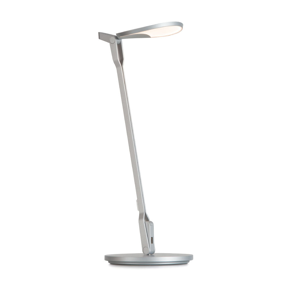 Splitty pro LED desk lamp in silver from Koncept lighting