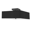 Seren 3 Light Incandescent Matte Black Semi-Flush Mount