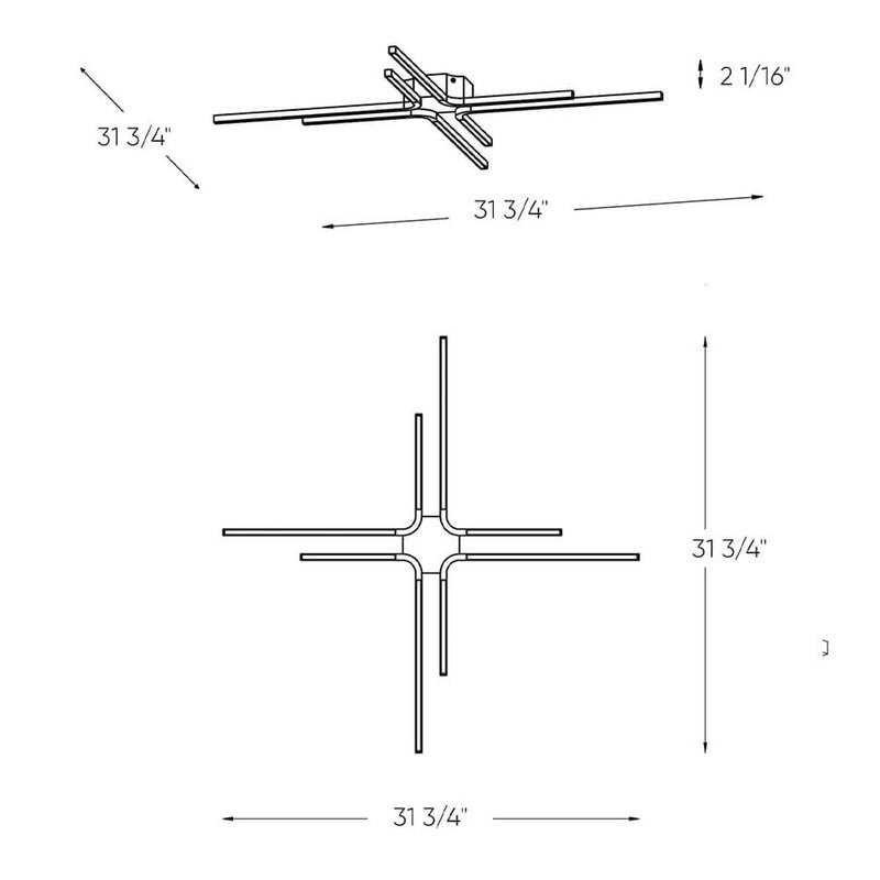Dals Star 32" Ceiling Flush Mount