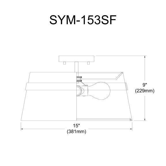 Symphony 3 Light Semi-Flush Mount