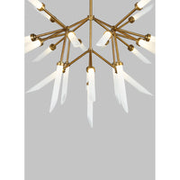 spur chandelier, frosted glass spur details, tech lighting