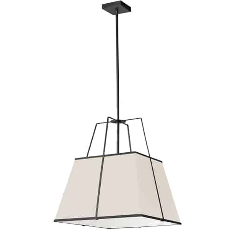 Trapezoid 1 Light LED Black Pendant