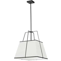 Trapezoid 1 Light LED Black Pendant