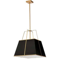 Trapezoid 1 Light LED Gold Pendant