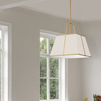 Trapezoid 1 Light LED Gold Pendant