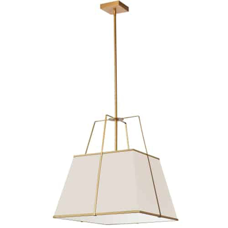 Trapezoid 1 Light LED Gold Pendant