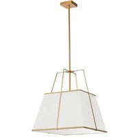 Trapezoid 1 Light LED Gold Pendant