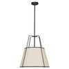 Trapezoid 1 Light Black Pendant