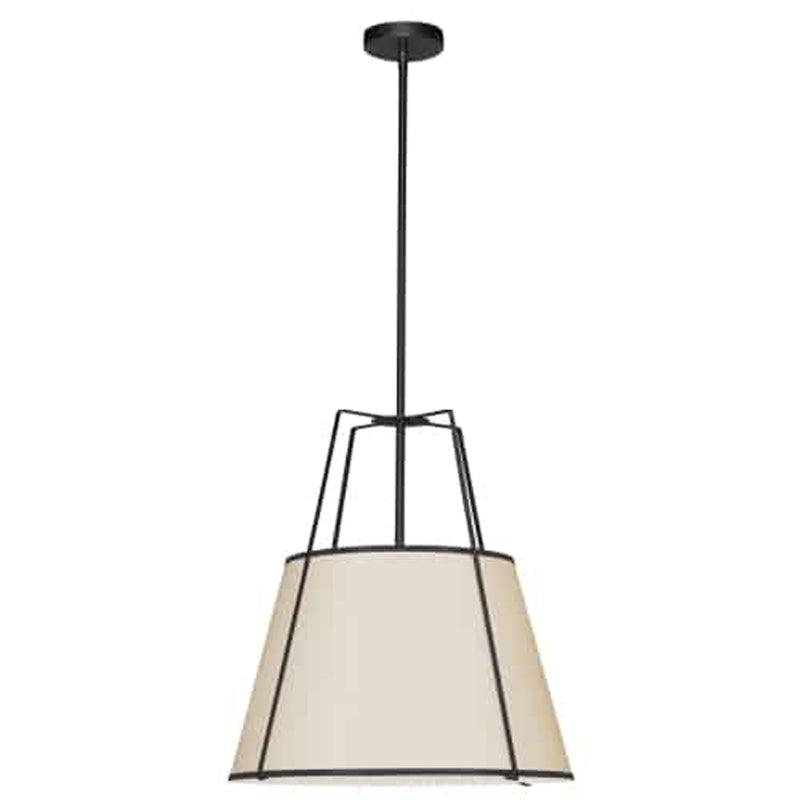 Trapezoid 1 Light Black Pendant