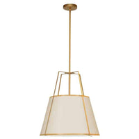 Trapezoid 1 Light Gold Pendant