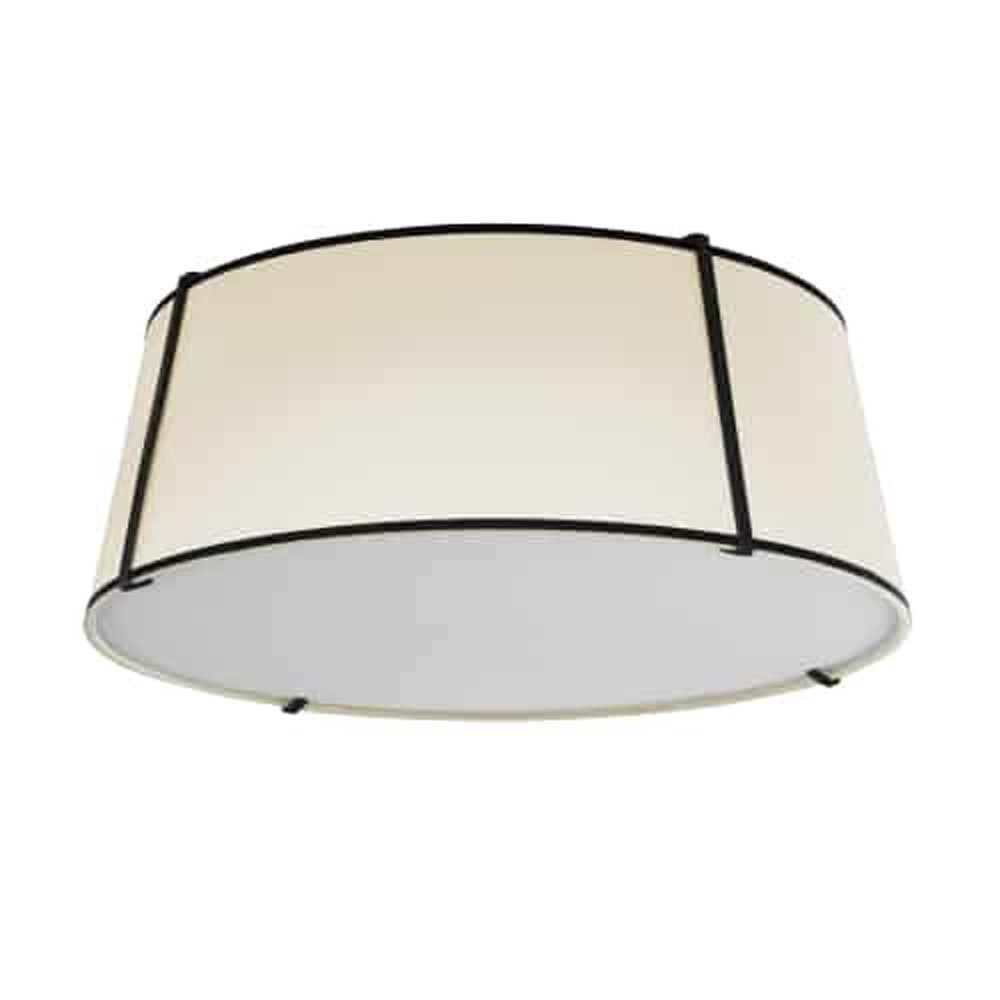 Trapezoid 4 Light Black Flush Mount