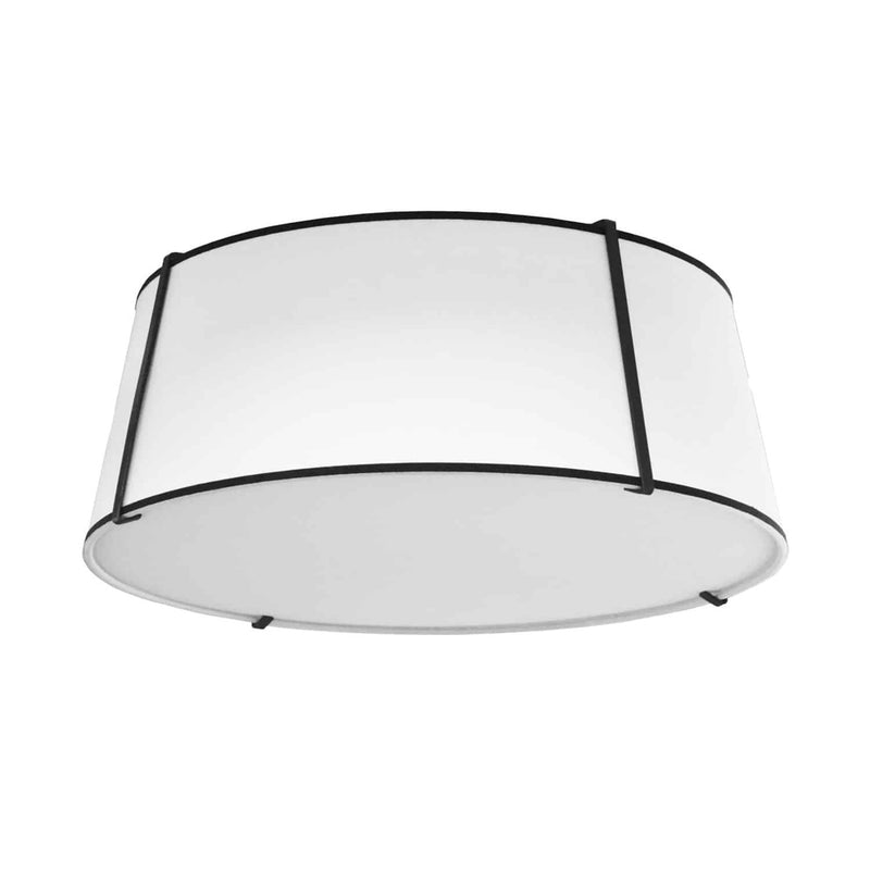 Trapezoid 4 Light Black Flush Mount