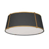 Trapezoid 4 Light Gold Flush Mount