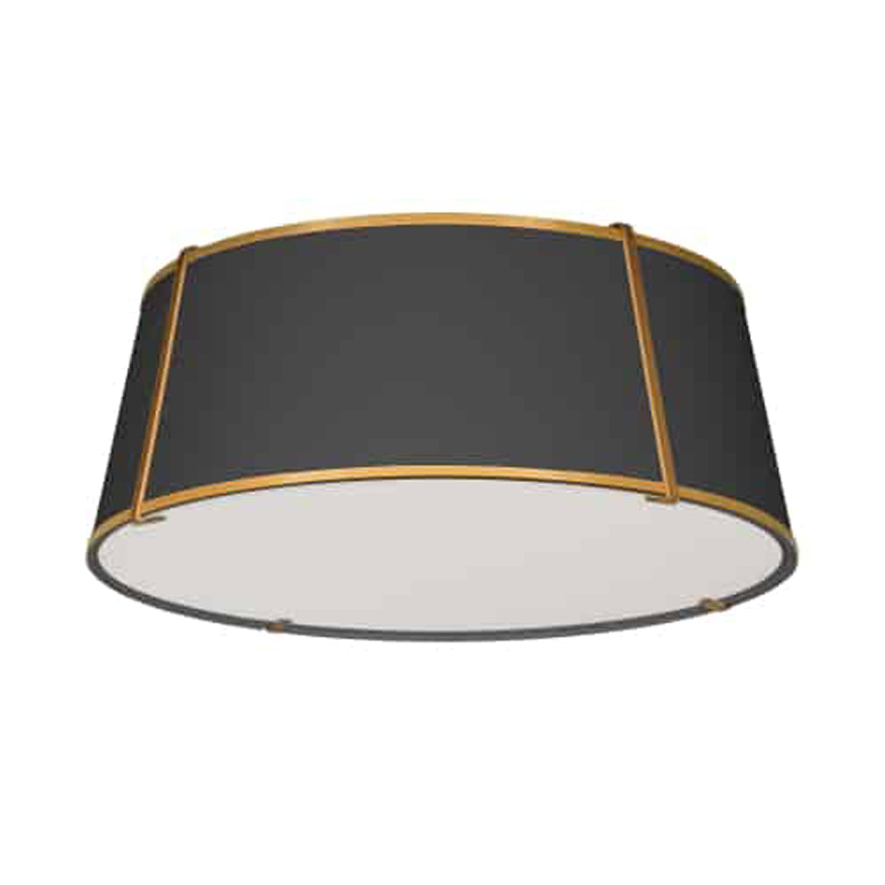 Trapezoid 4 Light Gold Flush Mount