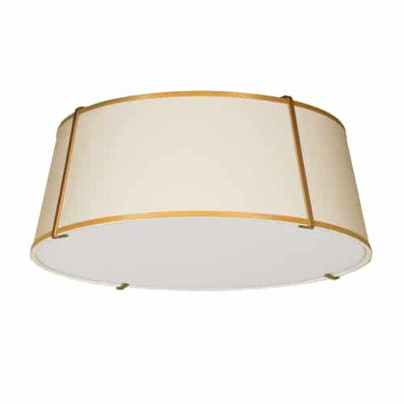 Trapezoid 4 Light Gold Flush Mount