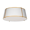 Trapezoid 4 Light Gold Flush Mount