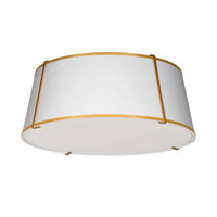 Trapezoid 4 Light Gold Flush Mount