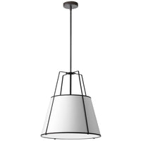 Trapezoid 3 Light Black Led Pendant