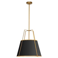 Trapezoid 3 Light Gold Led Pendant