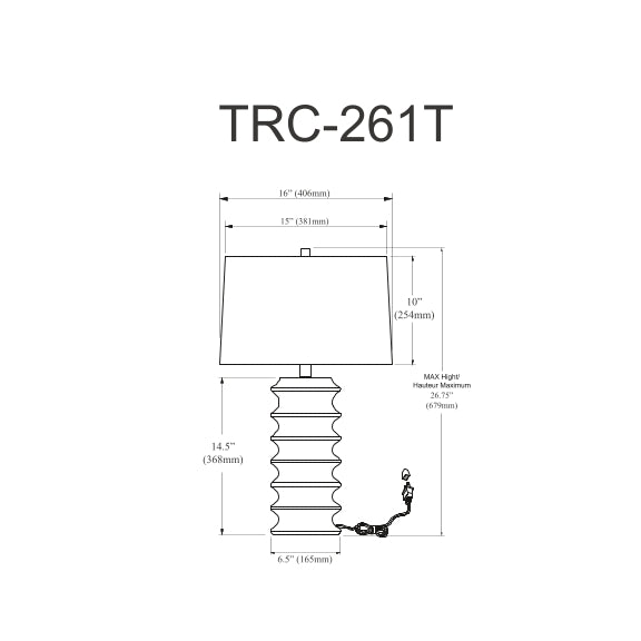 Terence 1 Light Incandescent Table Lamp