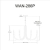 Wand 6 Light Incandescent Chandelier