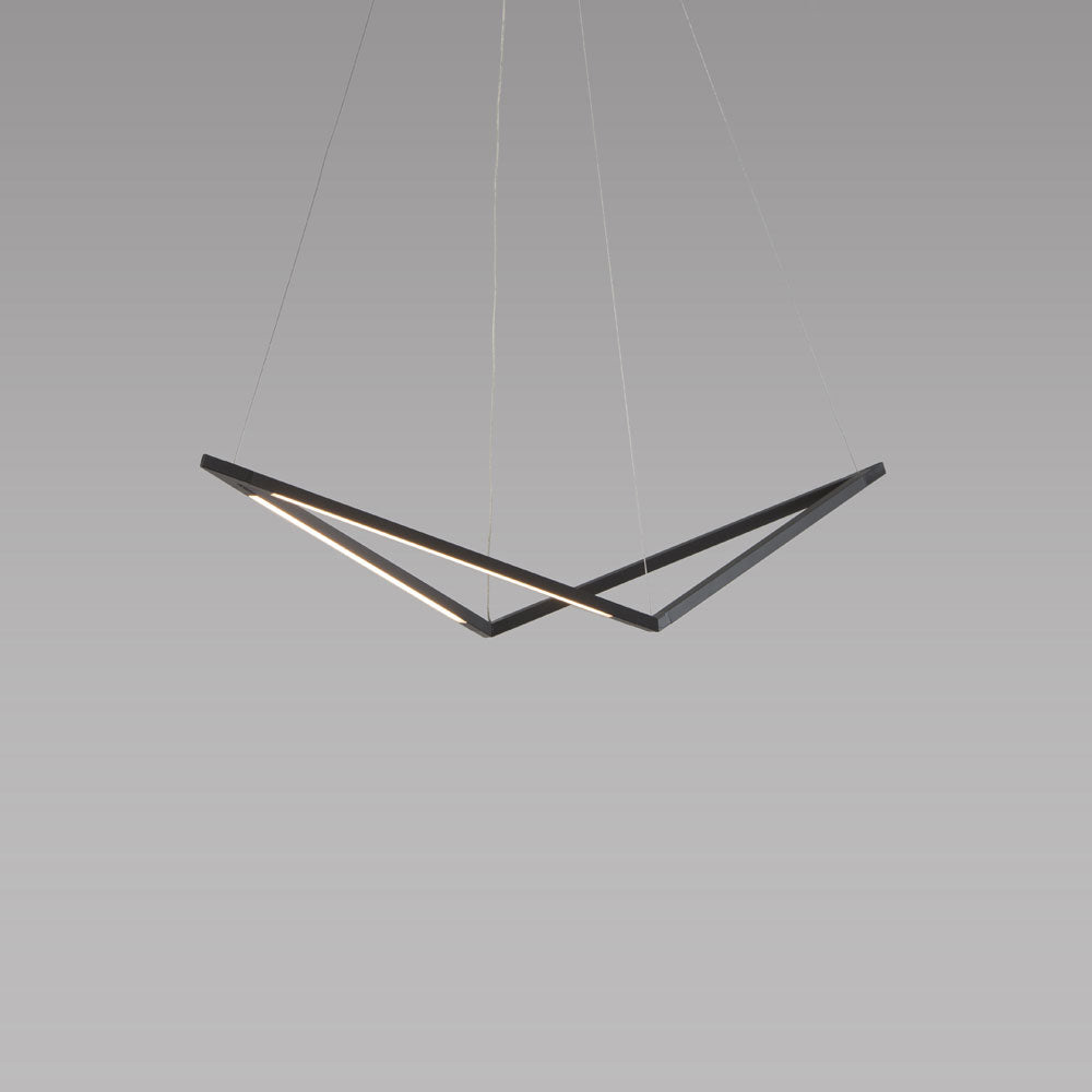 z-bar bird pendant, led, matte black, koncept lighting