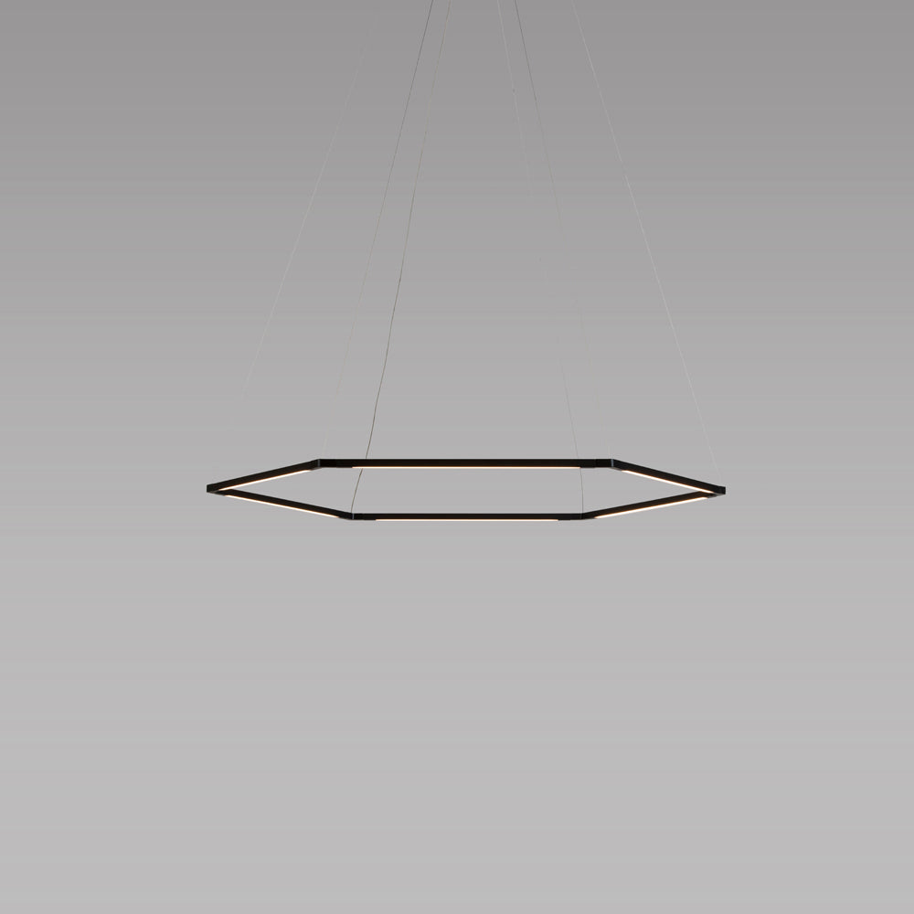 z-bar honeycomb pendant, 16", matte black, LED, Koncept Lighting
