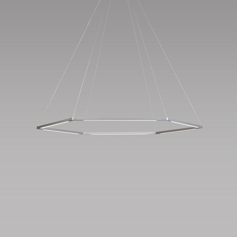 Z-bar honeycomb pendant, 16", silver, Koncept lighting