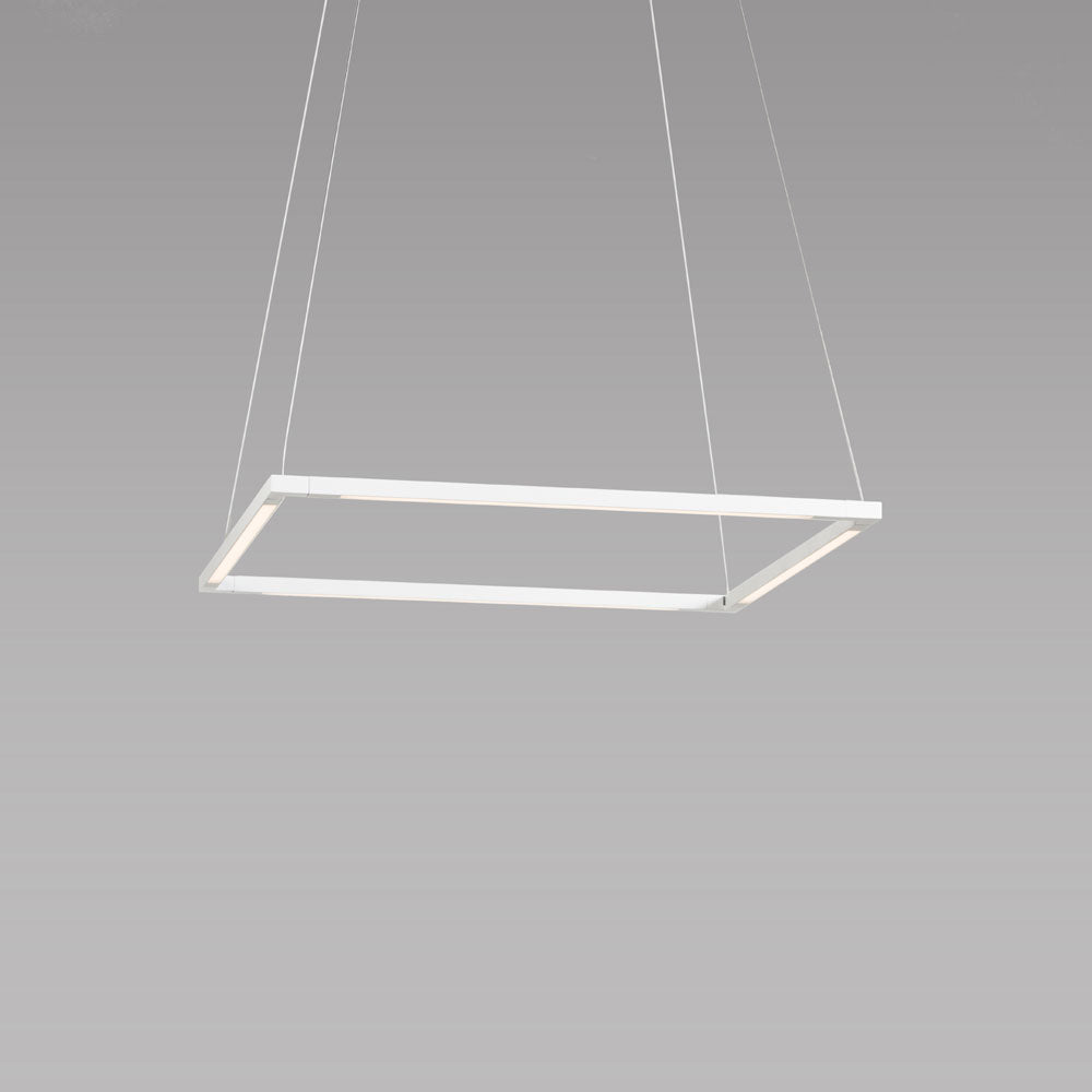 z-bar pendant, square, 24" LED, Matte white, Koncept Lighting
