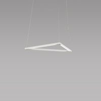 z-bar triangle pendant, 16", LED, Matte White, Koncept