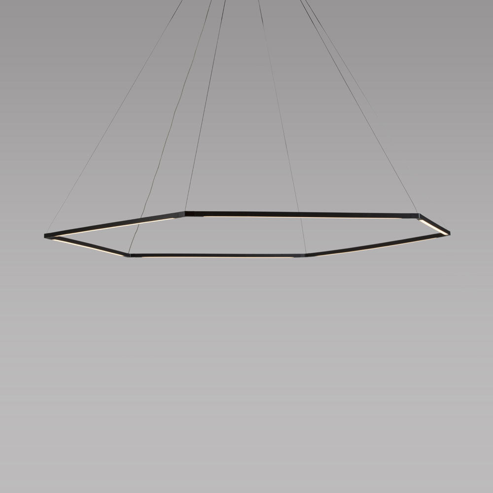 z-bar pendant, Honeycomb, 24", matte black, LED, Koncept Lighting