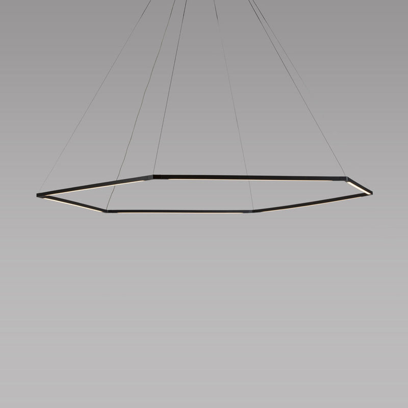 z-bar pendant, Honeycomb, 24", matte black, LED, Koncept Lighting