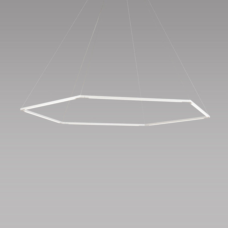 z-bar pendant, honeycomb, 24" matte white, LED, Koncept lighting