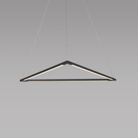 z-bar pendant triangle, 24", Matte Black, LED, Koncept Lighting
