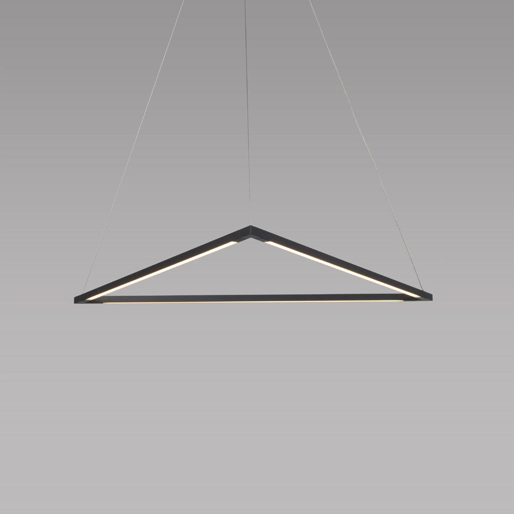 z-bar pendant triangle, 24", Matte Black, LED, Koncept Lighting